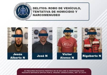 Aprehenden a 4 sujetos por robo