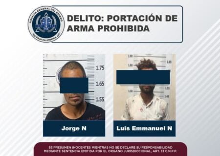Portaban armas en Rosarito
