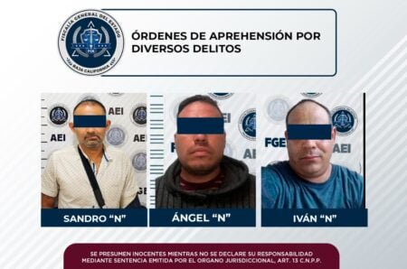 Detienen a tres hombres por delitos cometidos en Tijuana