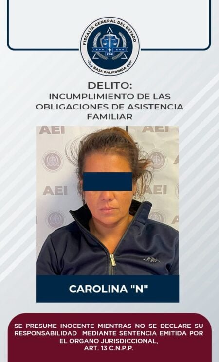 Arrestada por incumplir obligaciones con sus 4 hijos