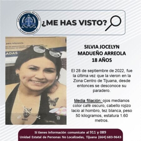Se busca a Jocelyn Madueño de 18 años