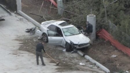 Aparatoso accidente en Webster