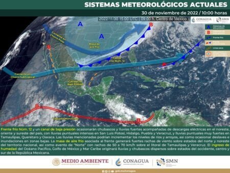 Advierten lluvias y heladas durante el fin de semana
