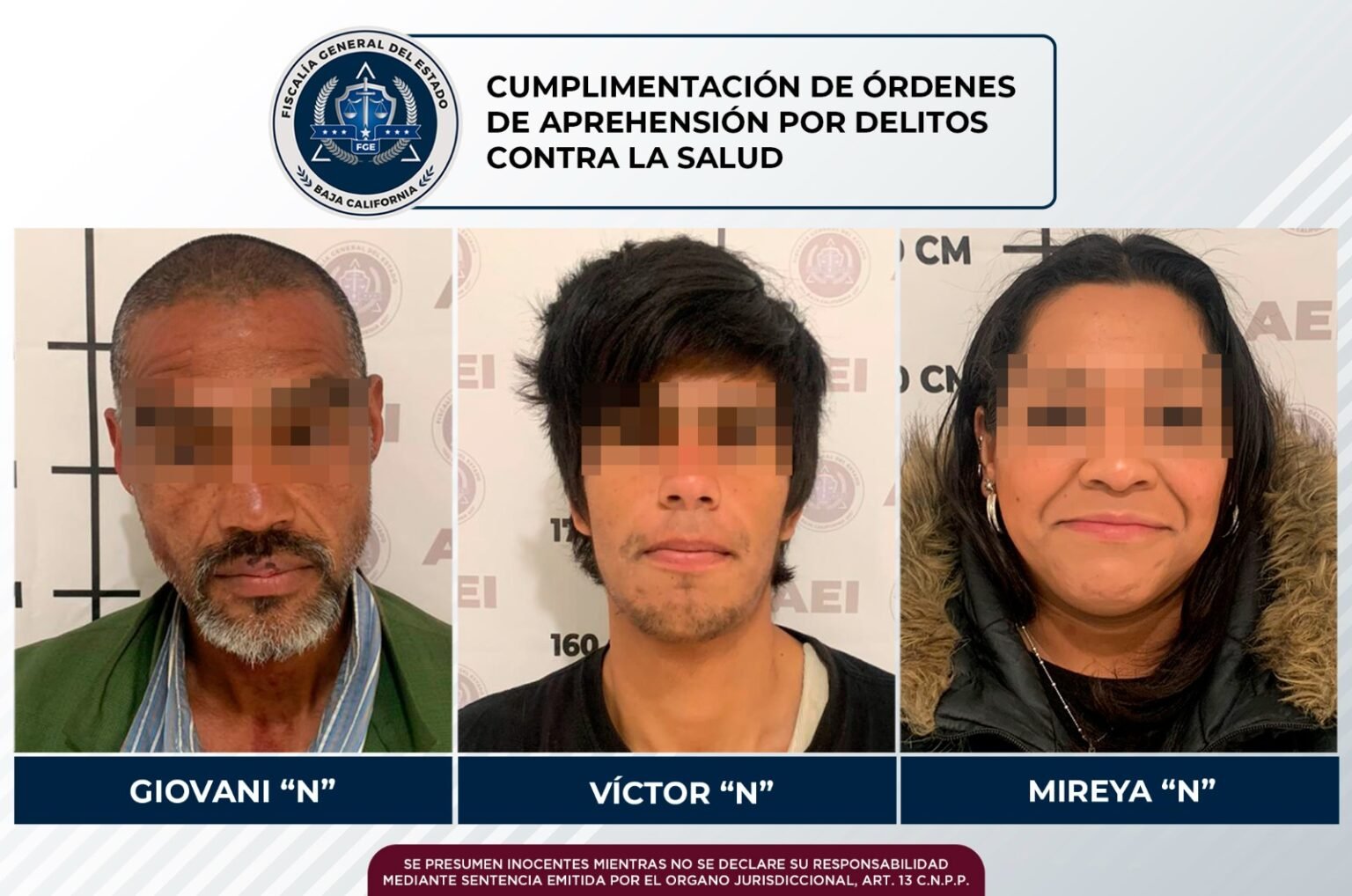 Detienen a 3 personas por drogas en Rosarito