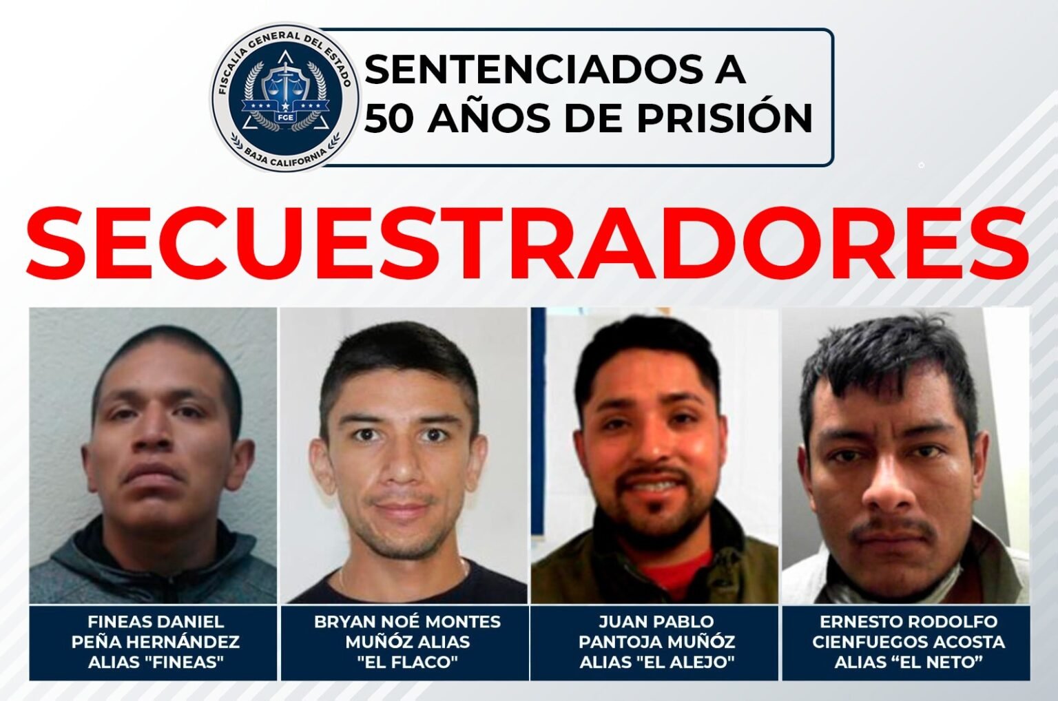 Sentencian a secuestradores a 50 años