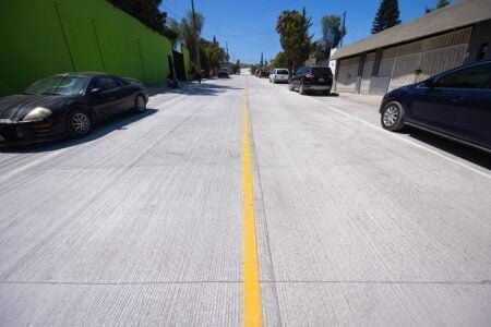 Realizan trabajos de pavimentación en la Delegación La Presa