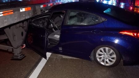 Sale casi ileso de un fuerte choque en San Bernardo