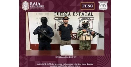 Detienen a sujeto con 5 kilos de metanfetamina