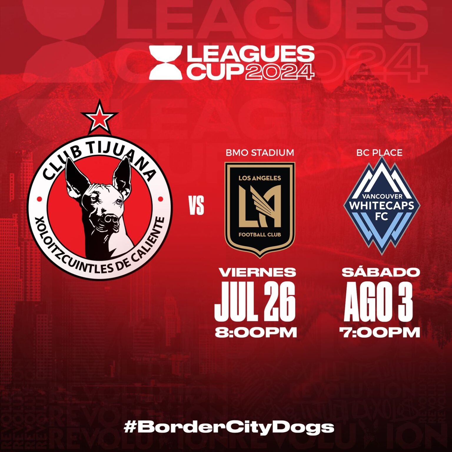 Xolos conoce su calendario de Leagues Cup 2024 XEWT 12