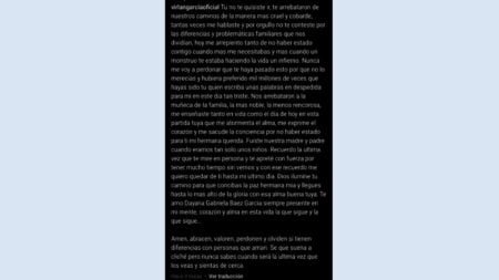 Virlán García habla sobre la muerte de su hermana