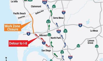 Cierre total de la I-5 norte del 24 al 27 de octubre