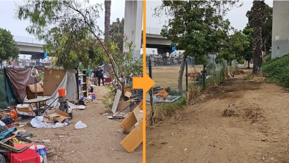 San Diego Retira 151 Toneladas de Basura y Conecta a 80 Personas con Refugios en Limpieza de Campamentos